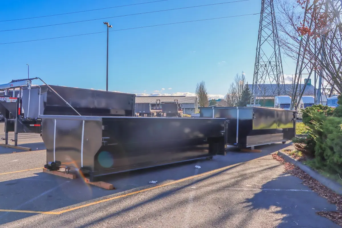 Roll-off dumpster ready for waste disposal at job site for 8 Yard Dumpster Rental in Lake Wales